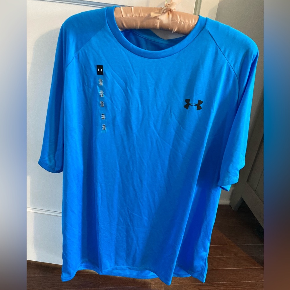 Men’s Under Armor The Tech Tee Bright Blue Size XL NWT